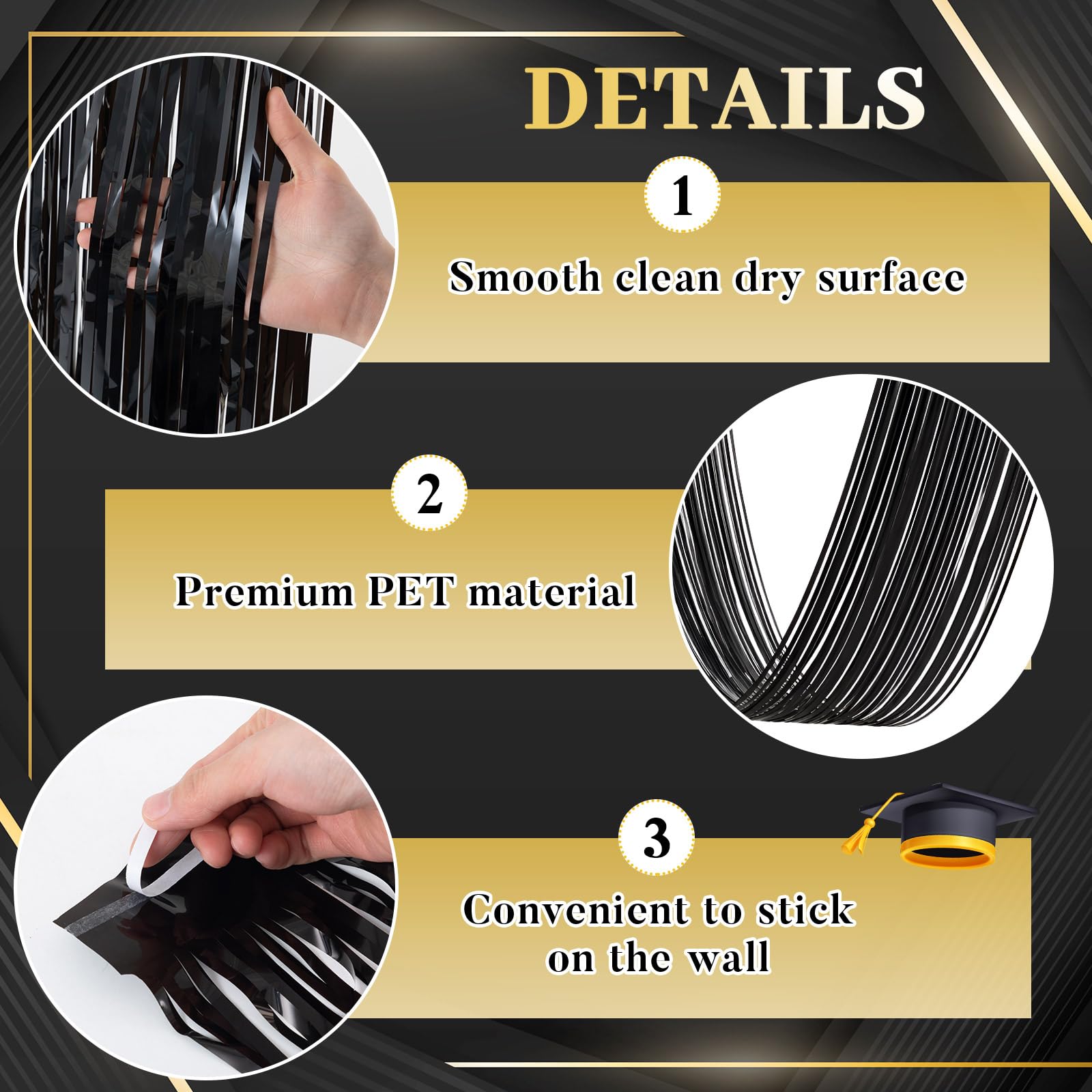 4 PCS Black Tinsel Fringe Ceil - Tinsel Garland Decoration review and price